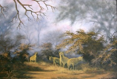 Painting titled "EARLY MORNING PROWL" by Dane Willers, Original Artwork, Oil