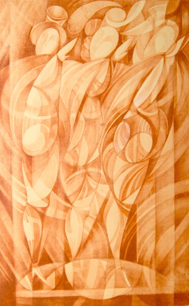 Картина под названием "Can-can" - Danelian Gregor, Подлинное произведение искусства, Пастель