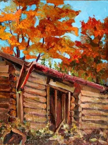 Картина под названием "autumn" - Irina Danenova, Подлинное произведение искусства, Масло