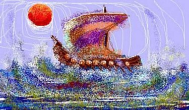Digital Arts titled "barco viking" by Dangar, Original Artwork