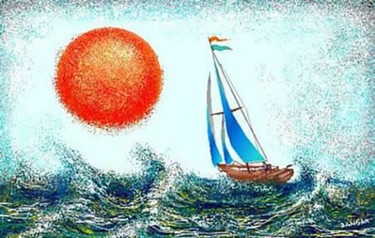 Digital Arts titled "barco y sol" by Dangar, Original Artwork