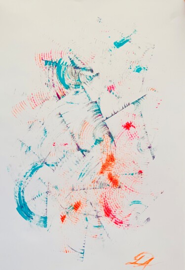 Картина под названием "ANDROMEDA,DROPS and…" - Dani Alexsandrova, Подлинное произведение искусства, Масло