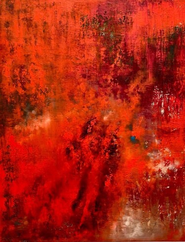 Painting titled "RED" by Dani Alexsandrova, Original Artwork, Oil