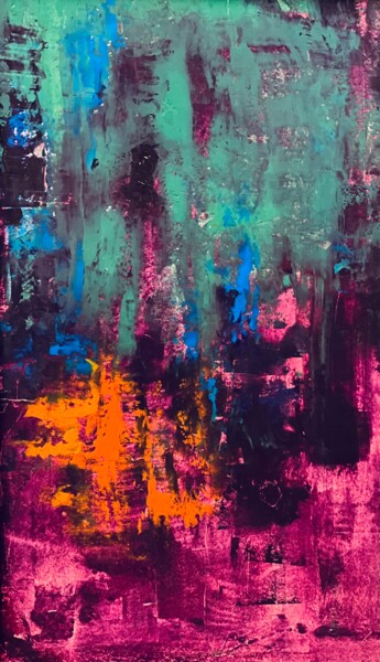 Картина под названием "Colour Colour abstr…" - Dani Alexsandrova, Подлинное произведение искусства, Масло