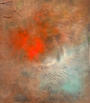 Painting titled "Red clouds again 1…" by Dani Alexsandrova, Original Artwork, Oil