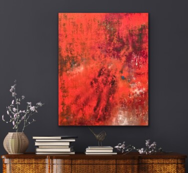 Картина под названием "RED.Painting for yo…" - Dani Alexsandrova, Подлинное произведение искусства, Масло