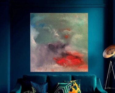 Schilderij getiteld "Abstract sky" door Dani Alexsandrova, Origineel Kunstwerk, Olie