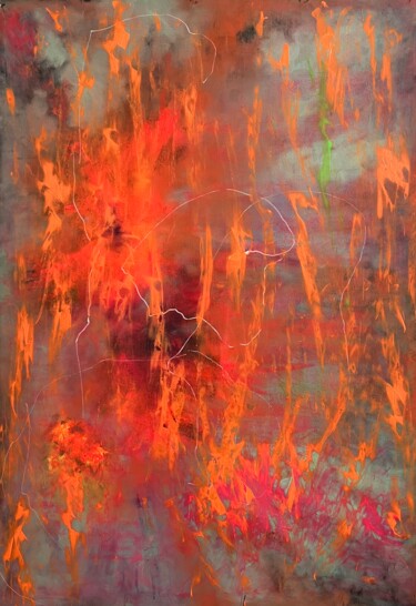 Картина под названием "Emotional abstracti…" - Dani Alexsandrova, Подлинное произведение искусства, Масло