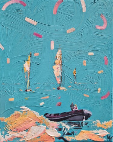 Painting titled "La semaine du Golfe" by Dani Galerie, Original Artwork, Acrylic
