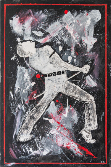 Painting titled "Freddie Mercury" by Dânia Viana, Original Artwork, Acrylic