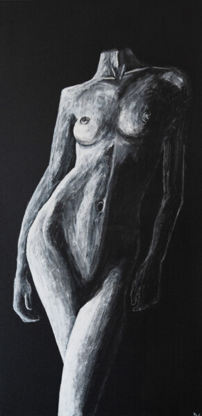 Painting titled "Femme" by Dânia Viana, Original Artwork, Acrylic