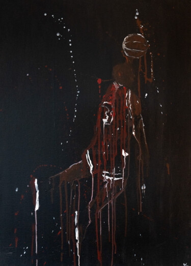 Painting titled "Michael Jordan" by Dânia Viana, Original Artwork, Acrylic
