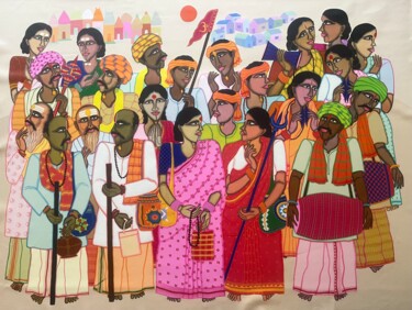 Malarstwo zatytułowany „Hai Malik Terae Ban…” autorstwa Dhan Prasad, Oryginalna praca, Akryl