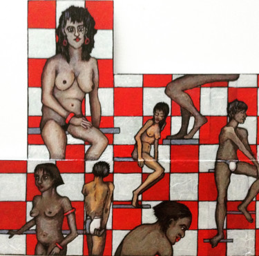 Painting titled "nudité.jpg" by Danie, Original Artwork, Acrylic