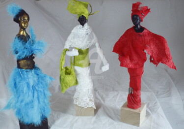 Sculpture titled "Lady Green & Lady O…" by Danie, Original Artwork