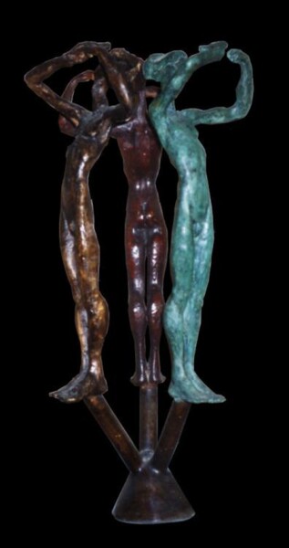 Sculpture titled "three pipers" by Daniel Baharier, Original Artwork