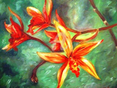 Pintura intitulada "expo_orchidaOes_et_…" por Daniel Bahuaud, Obras de arte originais