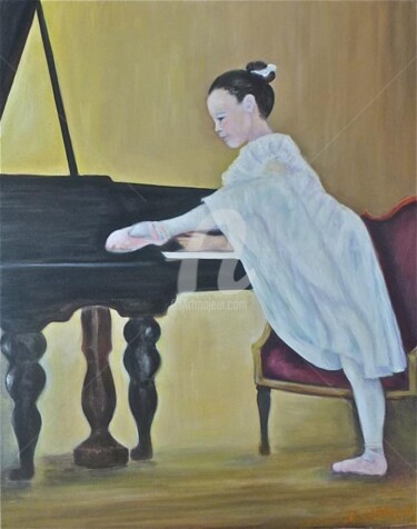 Painting titled "petite danseuse cla…" by Daniel Bahuaud, Original Artwork, Oil