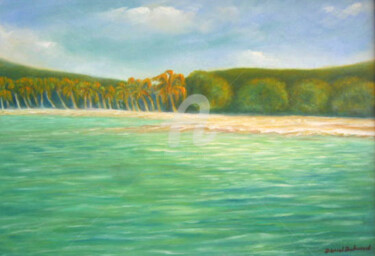 Pintura titulada "plage de Dehaies  G…" por Daniel Bahuaud, Obra de arte original