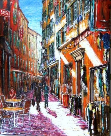 Peinture intitulée "Le Vieux Nice, rue…" par Daniel Barré, Œuvre d'art originale