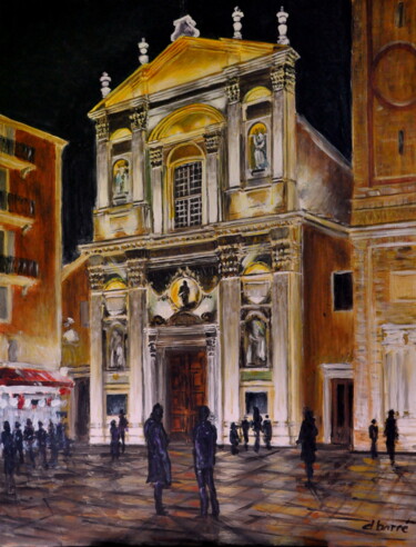 Peinture intitulée "Nice : Cathédrale S…" par Daniel Barré, Œuvre d'art originale, Acrylique