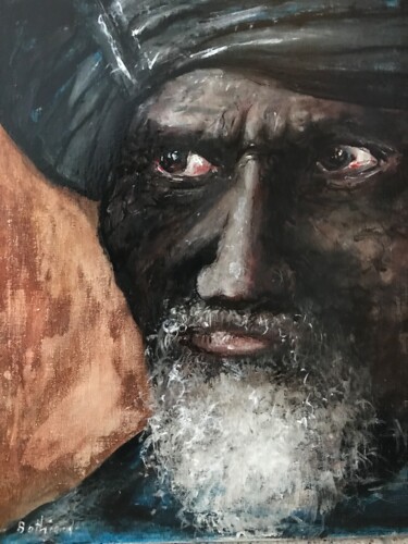 Peinture intitulée "L'homme du Sud" par Daniel Bathiard, Œuvre d'art originale, Acrylique