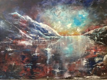 Peinture intitulée "Le Fjord" par Daniel Bathiard, Œuvre d'art originale, Acrylique