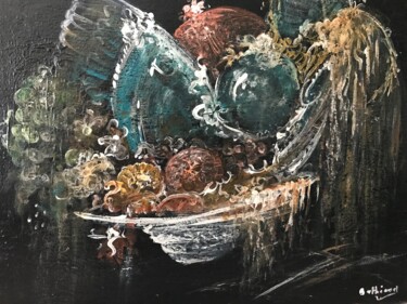 Peinture intitulée "La corbeille" par Daniel Bathiard, Œuvre d'art originale, Huile