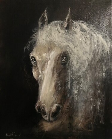Painting titled "Le petit cheval tri…" by Daniel Bathiard, Original Artwork, Acrylic