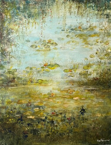 Pittura intitolato "Au milieu du marais" da Daniel Bathiard, Opera d'arte originale, Acrilico