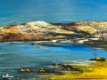 Pintura intitulada "Le grand lac 2" por Daniel Bathiard, Obras de arte originais, Óleo
