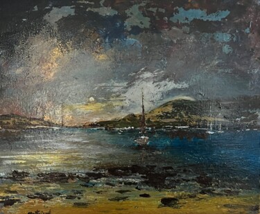 Pittura intitolato "Soir d'orage" da Daniel Bathiard, Opera d'arte originale, Olio