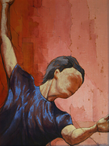 Painting titled "Courbure" by Daniel Berkovitch, Original Artwork, Oil
