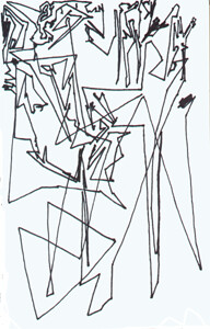 Drawing titled "The Ingrid Suit" by Daniel Boyer, Original Artwork