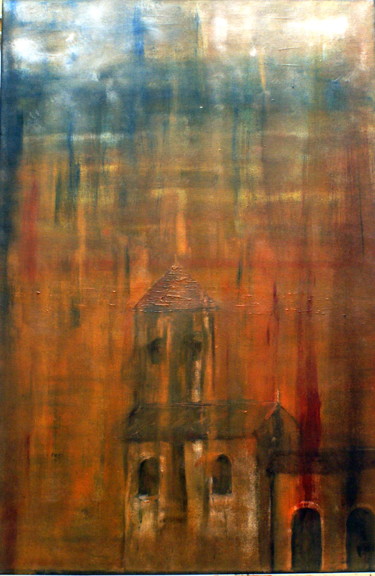 Painting titled "Abbaye" by Daniel.C, Original Artwork, Oil