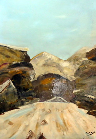Peinture intitulée "Glacier" par Daniel.C, Œuvre d'art originale, Huile