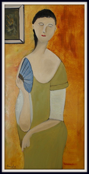 Précieuse Peinture intitulée "Précieuse" par Daniel.C, Œuvre d'art originale, Huile