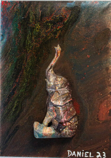 Malerei mit dem Titel "Elefante" von Daniel Cerqueira, Original-Kunstwerk, Acryl