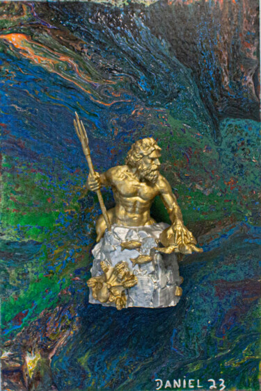 Pittura intitolato "O Rei dos Mares" da Daniel Cerqueira, Opera d'arte originale, Acrilico
