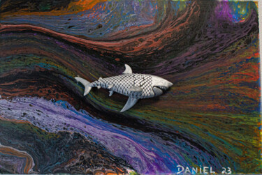 Painting titled "Shark" by Daniel Cerqueira, Original Artwork, Acrylic