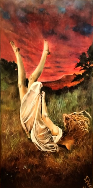 Pintura titulada "La chute de Kesabel'" por Daniel Combe (DACO), Obra de arte original, Oleo Montado en Bastidor de camilla…