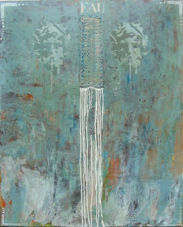 Pintura titulada "eau2023" por Daniel Coste, Obra de arte original, Acrílico Montado en Bastidor de camilla de madera