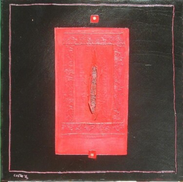 Peinture intitulée "rouge" par Daniel Coste, Œuvre d'art originale, Huile