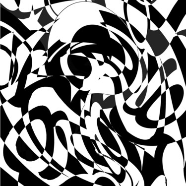 Arts numériques intitulée "ronds-dans-ronds-45…" par Daniel Dalia, Œuvre d'art originale
