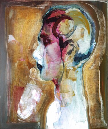 Pittura intitolato "Sanguine" da Daniel Derderian, Opera d'arte originale, Olio Montato su Telaio per barella in legno