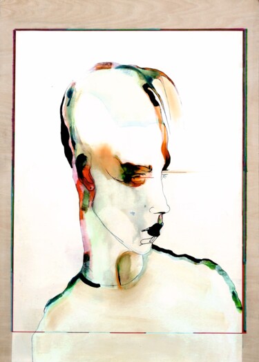 Schilderij getiteld "Fresh boy" door Daniel Derderian, Origineel Kunstwerk, Olie Gemonteerd op Frame voor houten brancard