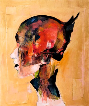 Peinture intitulée "Volatile thoughts" par Daniel Derderian, Œuvre d'art originale, Huile Monté sur Châssis en bois