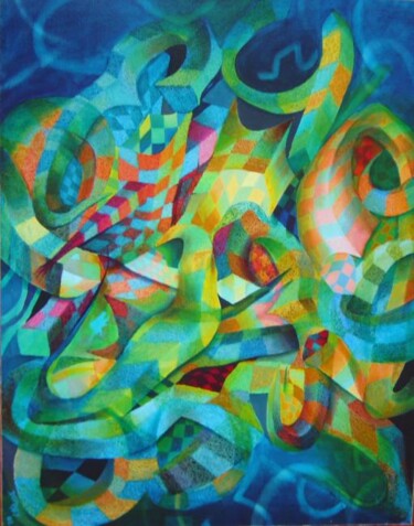 Painting titled "NUMERO 5" by Daniel Dombry, Original Artwork