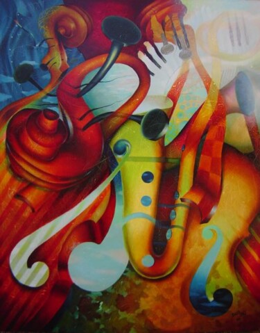 Painting titled "composition" by Daniel Dombry, Original Artwork