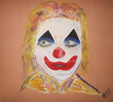 Peinture intitulée "Clown Rieur" par Daniel Dr. El Dan (Mdaniel), Œuvre d'art originale, Huile